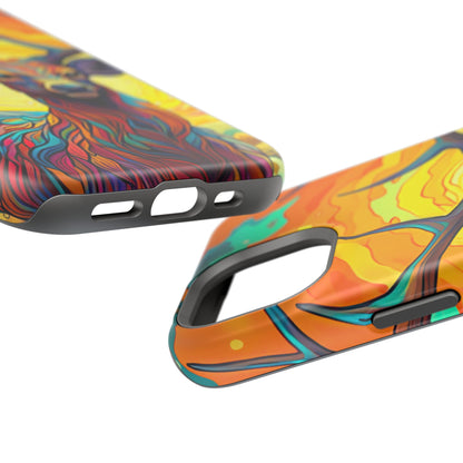 Vibrant Stag in Bloom – MagSafe iPhone Case