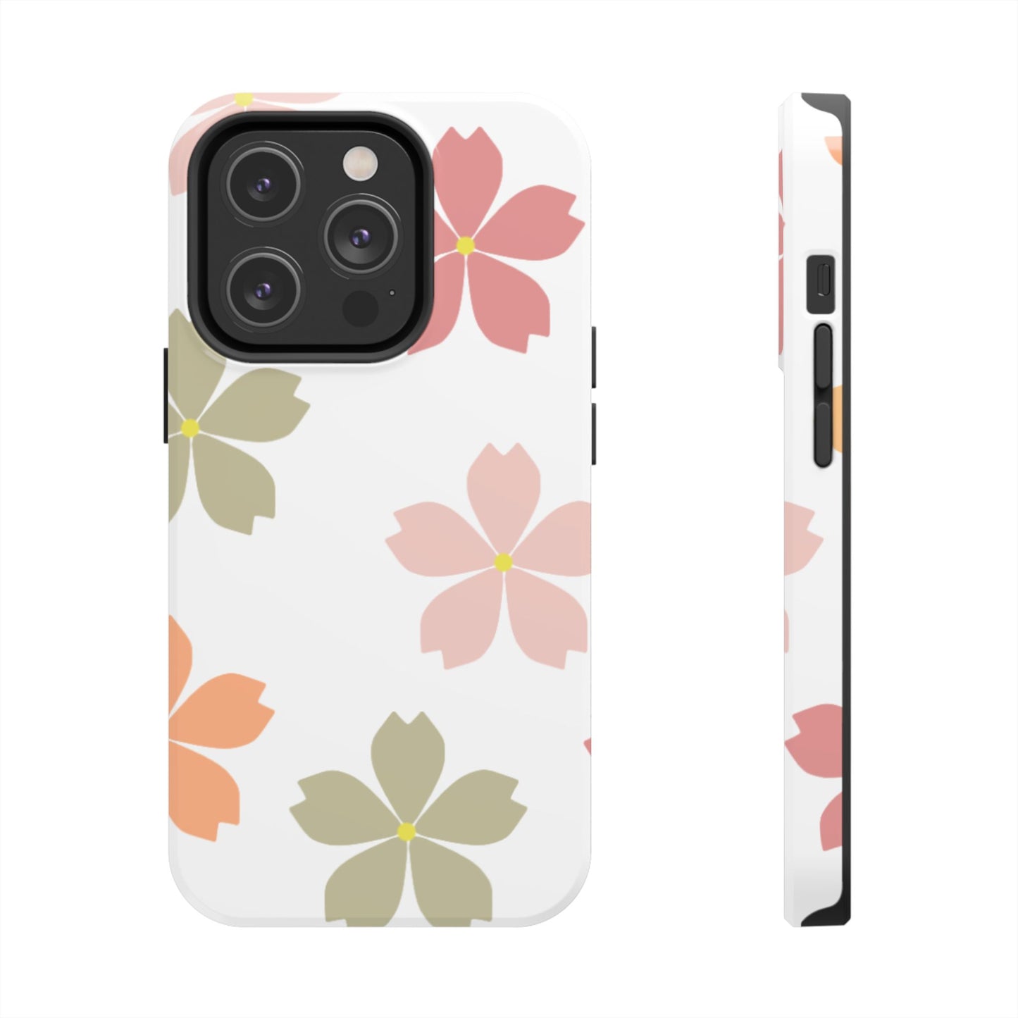 Pastel Sakura Blossom Tough iPhone Case – Durable Design with Soft Matte Finish