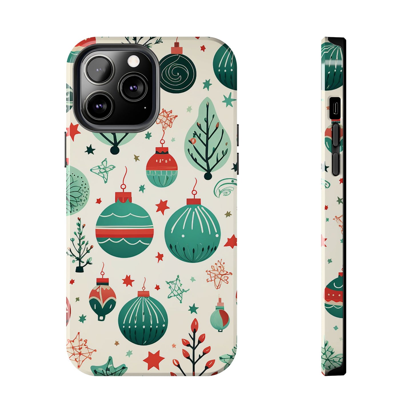 Vintage Christmas Ornaments Pattern – iPhone Series Case