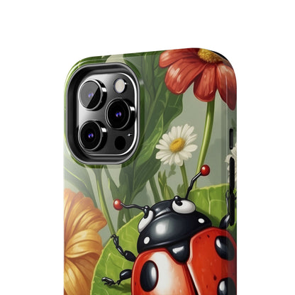 Ladybug Garden iPhone Case – Blooming Floral Art