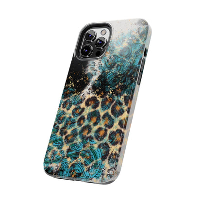 Turquoise Paisley Cowhide Leopard - iPhone Series Case