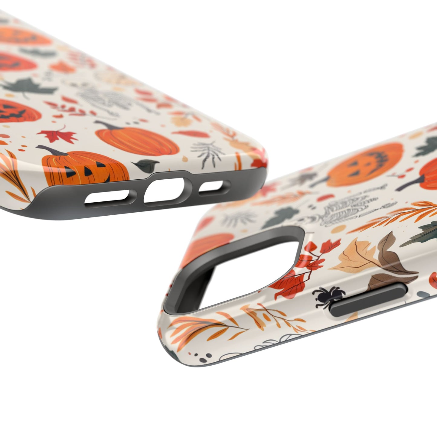 Halloween Pumpkin & Skeleton MagSafe iPhone Case – Spooky Autumn Design