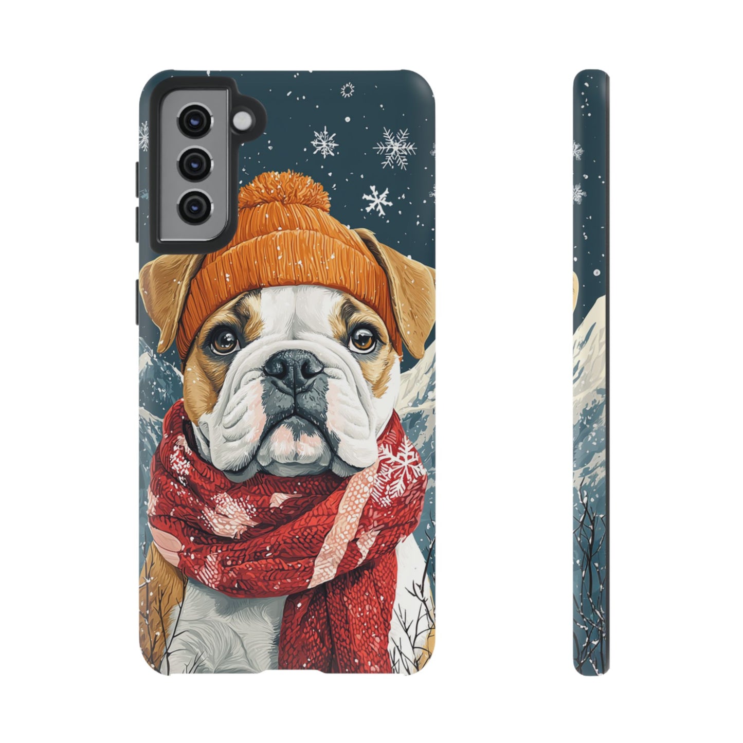 Cozy French Bulldog Samsung Galaxy Case – Rustic Fireplace Protective Cover