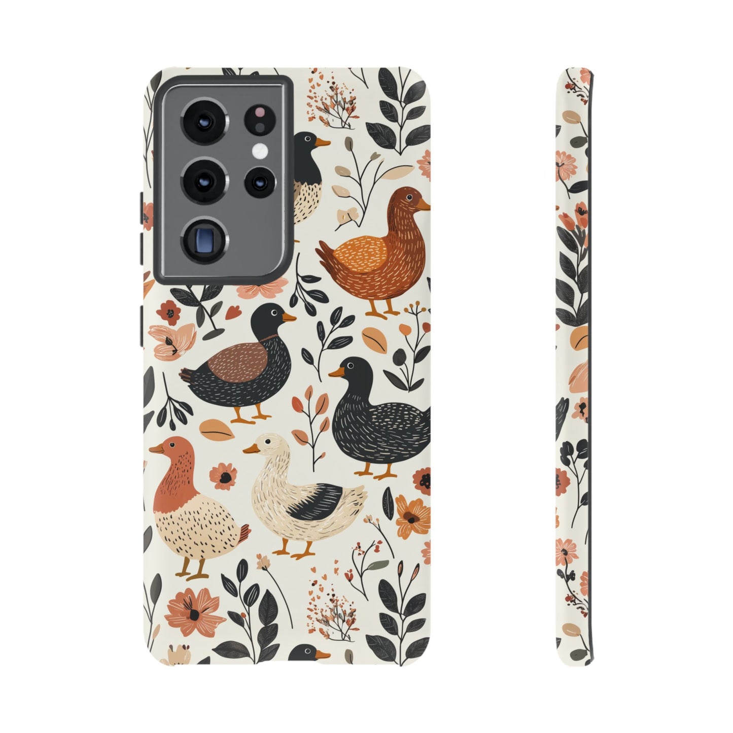 Vintage Duck Case – Floral & Leaf Design