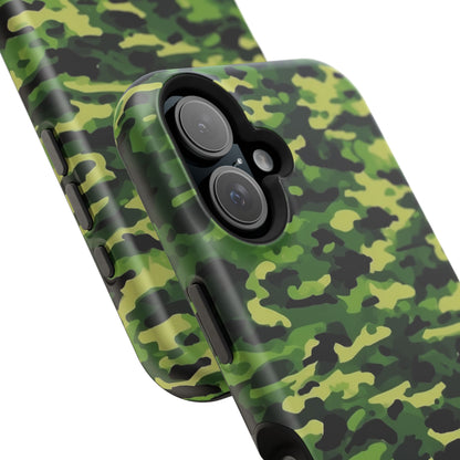 Green Woodland Camouflage – MagSafe iPhone Case, Slim and Shockproof