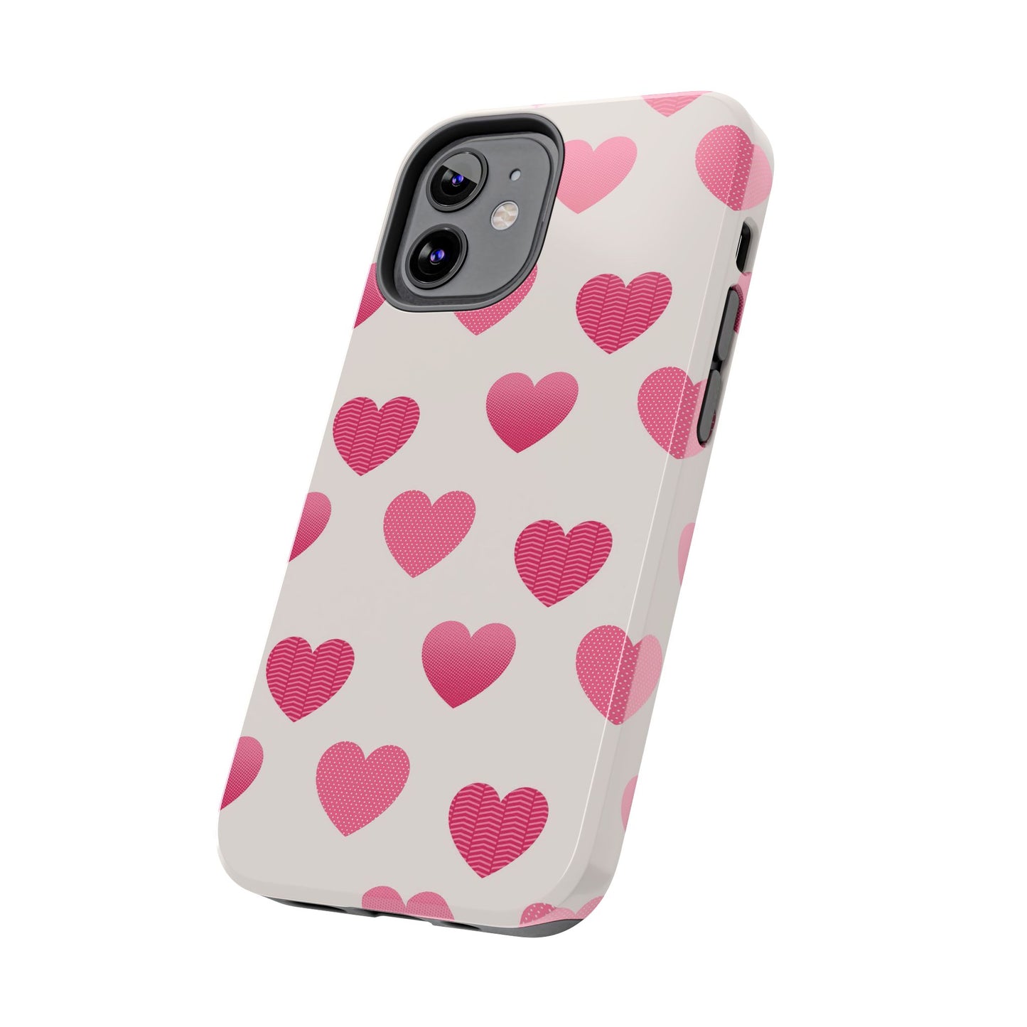 Textured Hearts iPhone Case