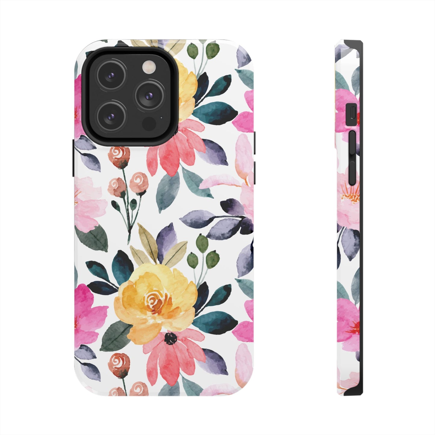 Blossoming Beauty – iPhone Series Case with Vibrant Watercolor Flowers