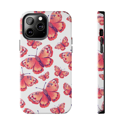 Coral Butterfly iPhone Case – Slim, Protective Design with Bold Watercolor Print