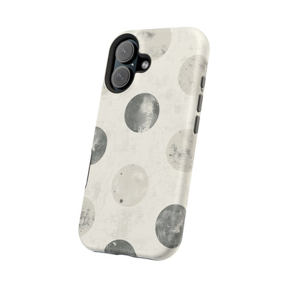 Vintage Polka Dot MagSafe iPhone Case - Neutral Retro Protective Cover