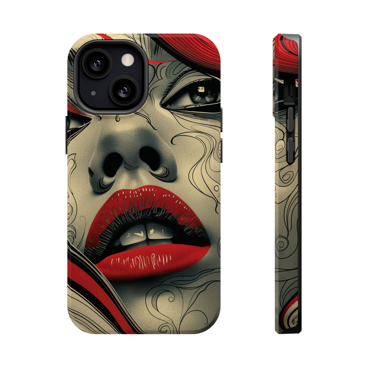 Bold Beauty Red Lips iPhone Case