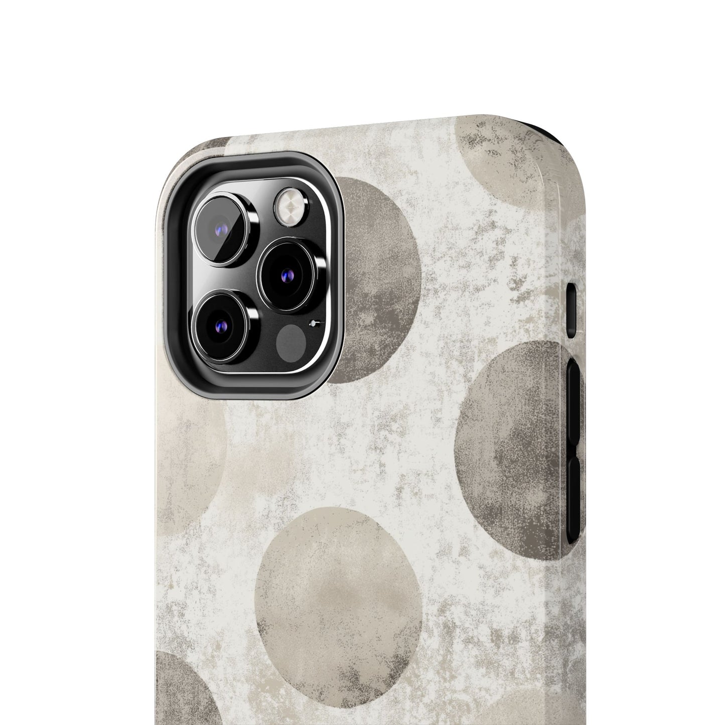 Vintage Polka Dot iPhone Case - Minimalist Neutral Protective Cover