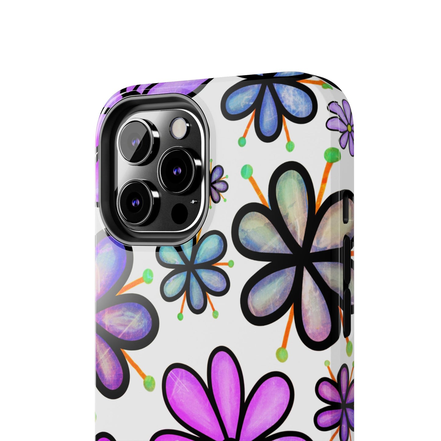 Whimsical Lavender Floral iPhone Case – Ultra-Slim, High-Gloss Finish