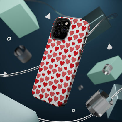 Red & Polka Dot Hearts MagSafe Case