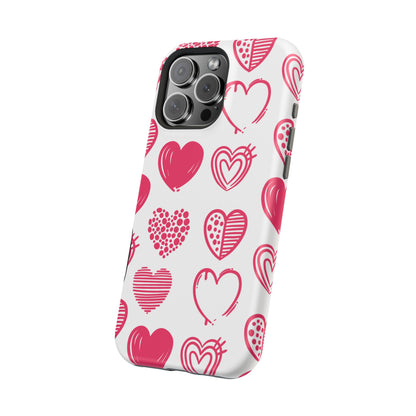 Funky Pink Hearts – MagSafe iPhone Case