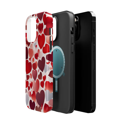 MagSafe Case: Romantic Red Heart Gradient Case