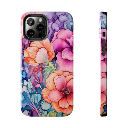 Bright Watercolor Floral Splash iPhone Series Case – Bold Artistic Design