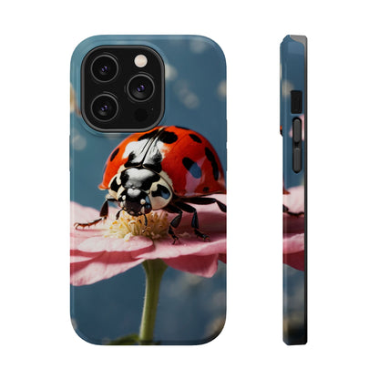 MagSafe iPhone Case: Floral Ladybug Delight