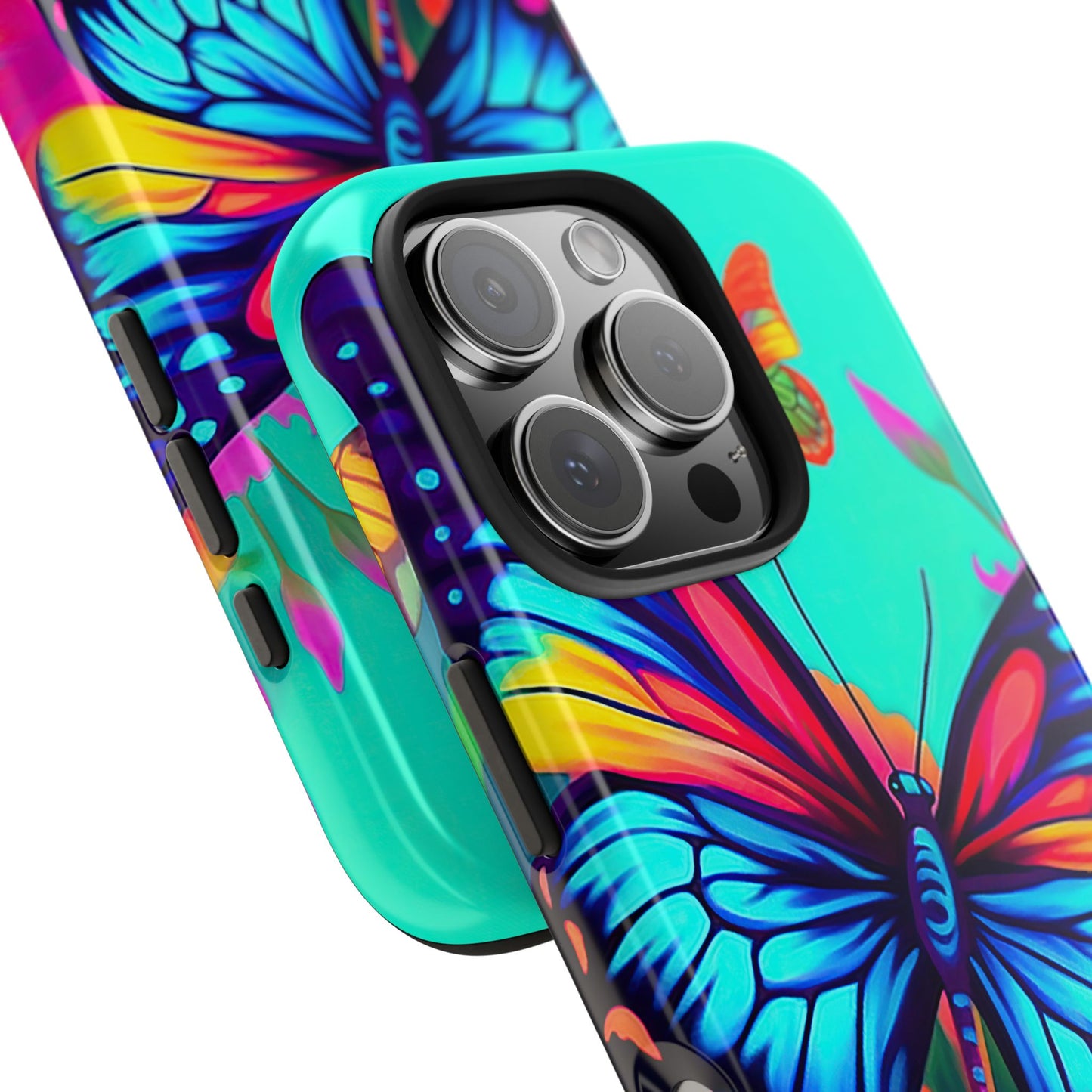 Vivid Butterfly & Floral Burst - iPhone Series Case