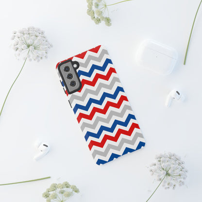 Patriotic Red, White & Blue Chevron – Bold Geometric Samsung Galaxy Case