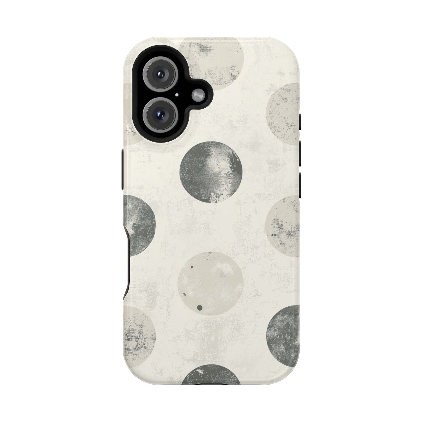 Vintage Polka Dot MagSafe iPhone Case - Neutral Retro Protective Cover