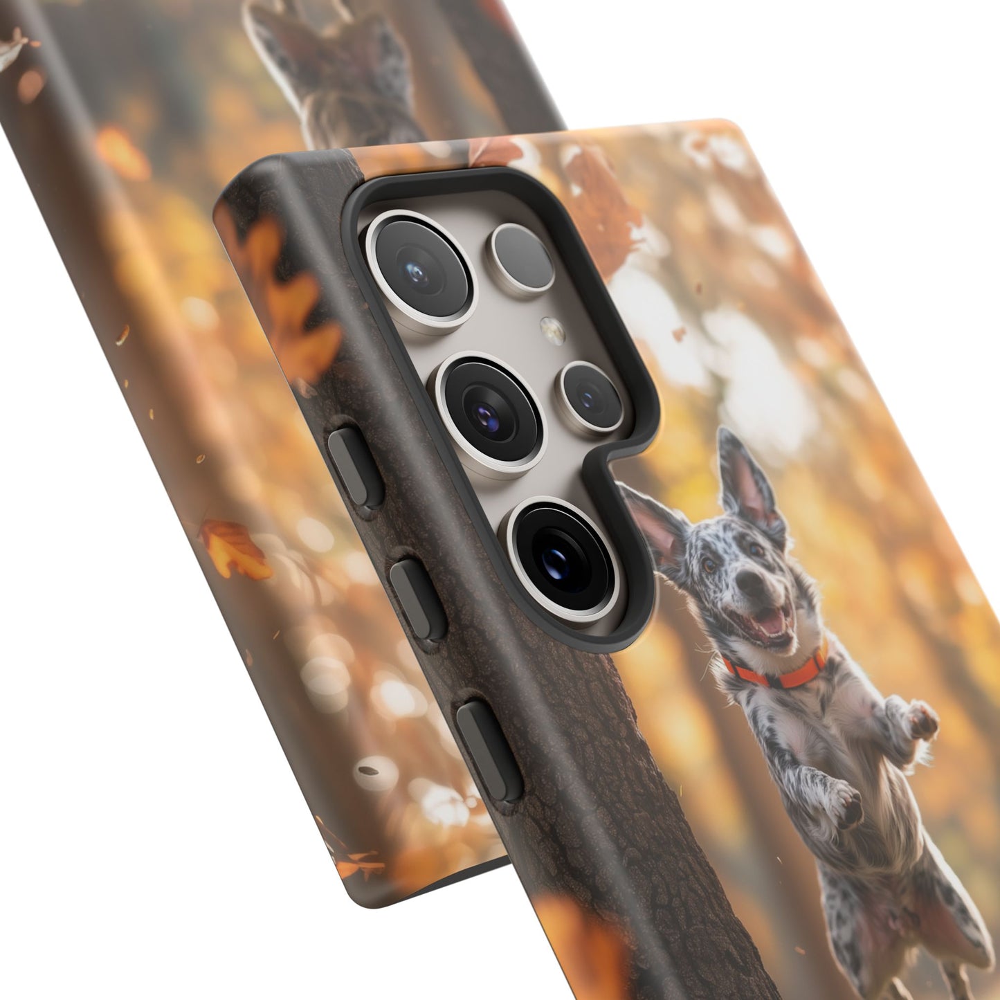 Energetic Blue Heeler Forest Pup Samsung Galaxy Case – Durable Outdoor-Inspired Design