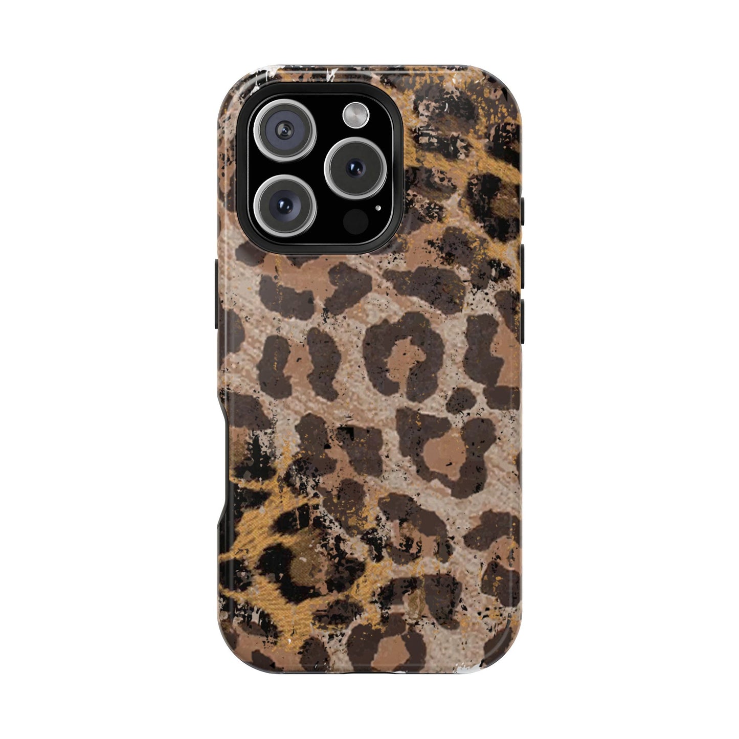 Vintage Distressed Leopard Print - MagSafe iPhone Series Case