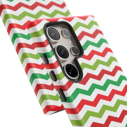 Vibrant Fiesta Chevron – Yellow Green, Green & Red Geometric Case