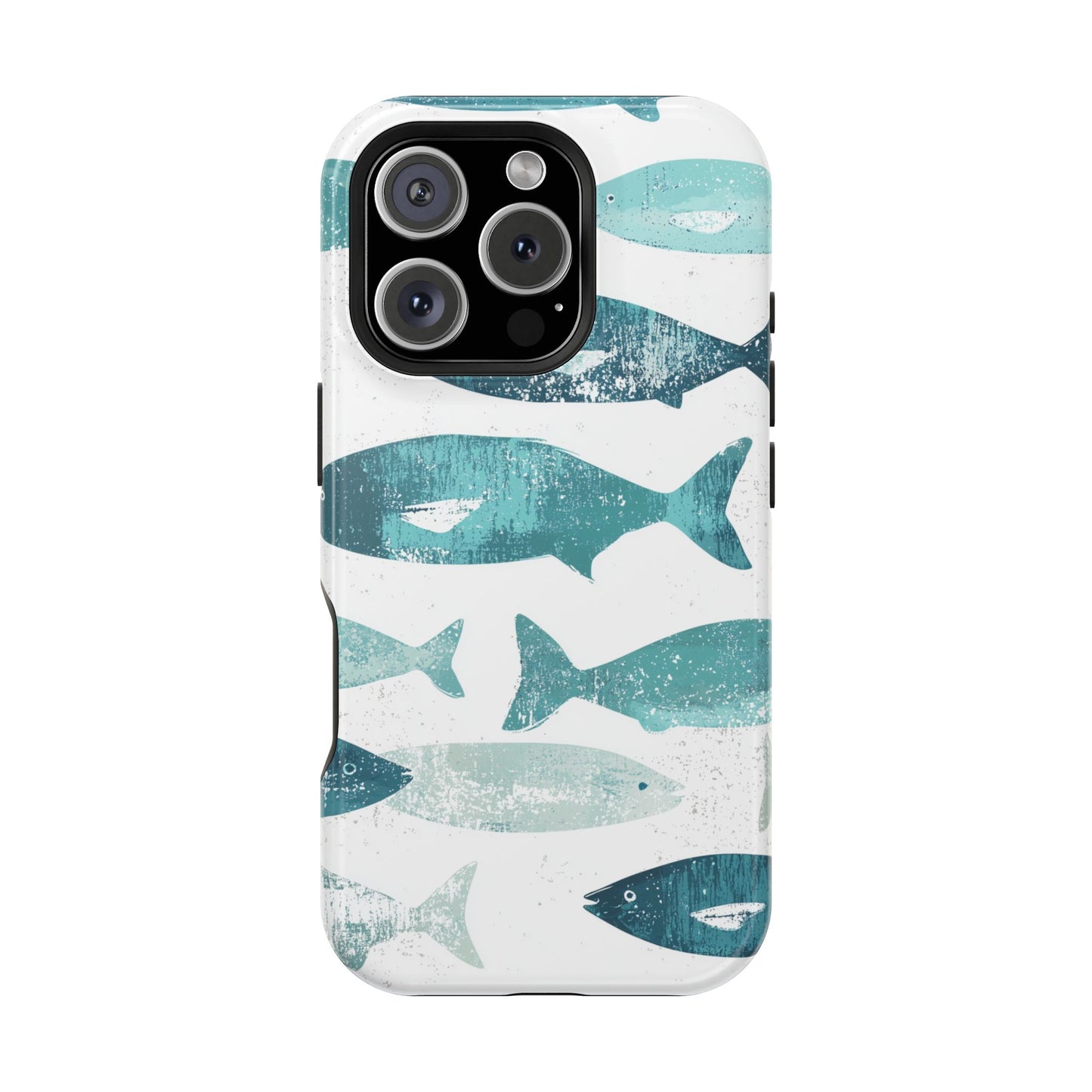 Vintage Blue Fish Print - MagSafe iPhone Series Case