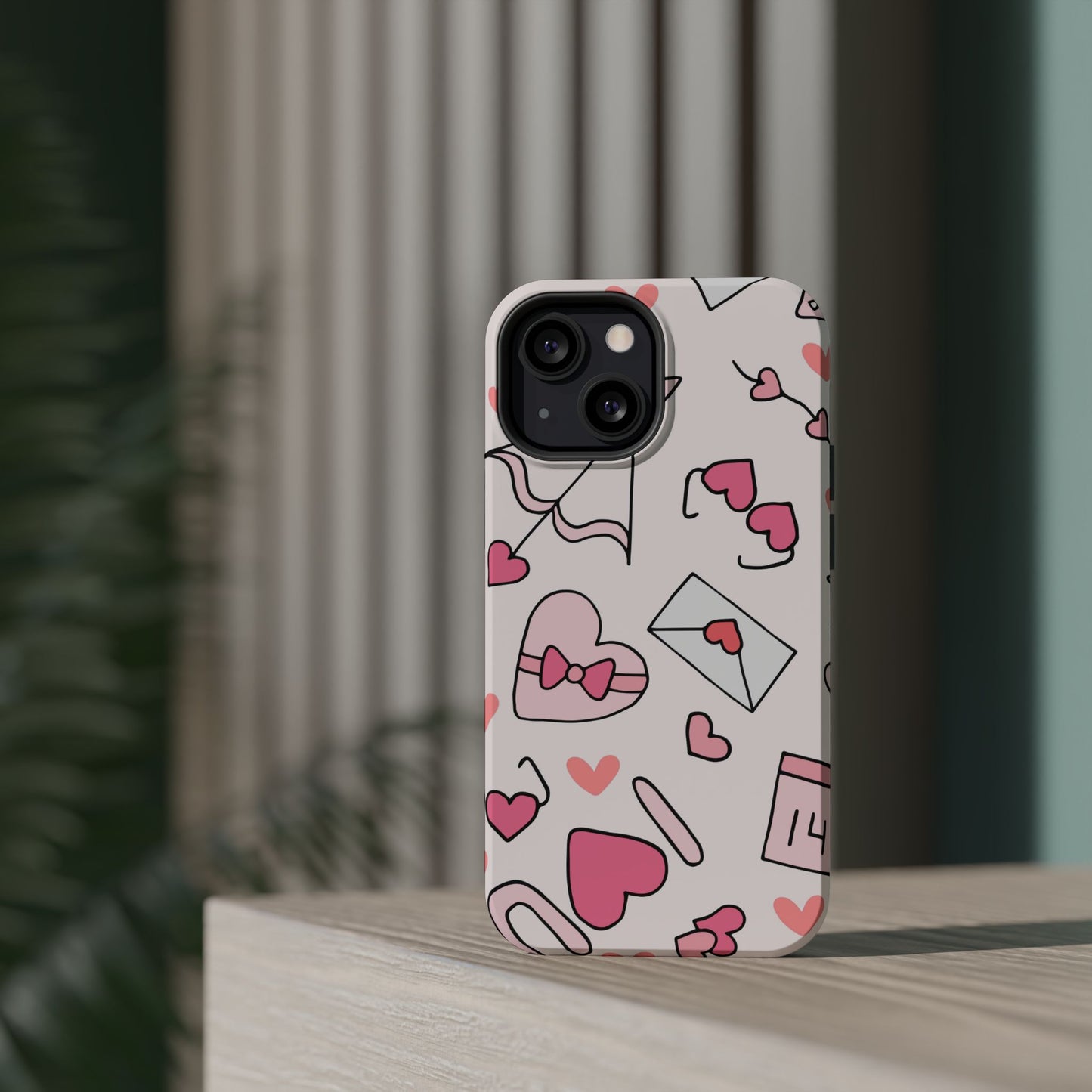 Valentine's Day Scribbles MagSafe iPhone Case