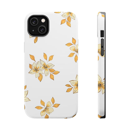 Delicate Yellow Blossom MagSafe iPhone Case – Minimalist Floral Design with Matte Finish