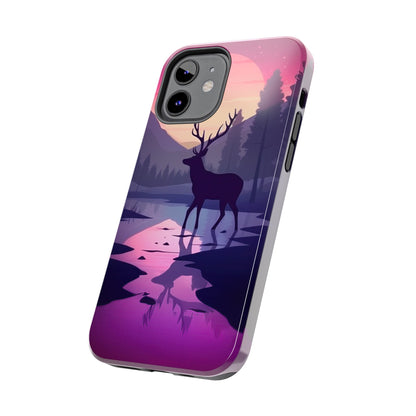 Twilight Elegance: Stag Reflection – iPhone Case