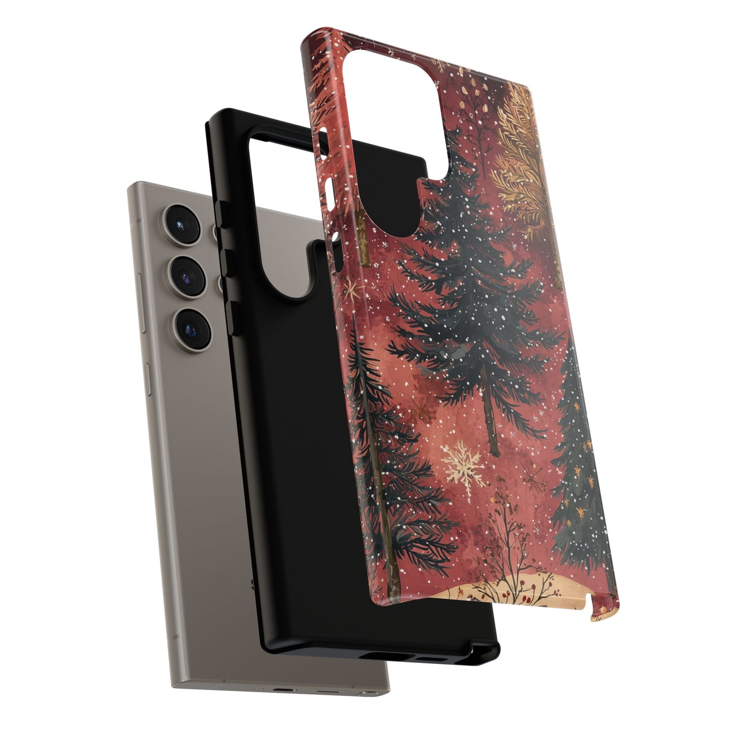 Rustic Red Winter Forest - Samsung Galaxy Series Case