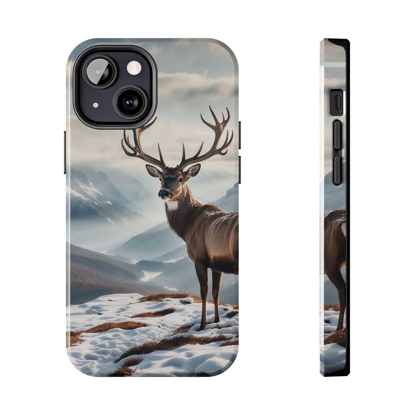 Alpine Majesty: Stag in Snow – iPhone Case