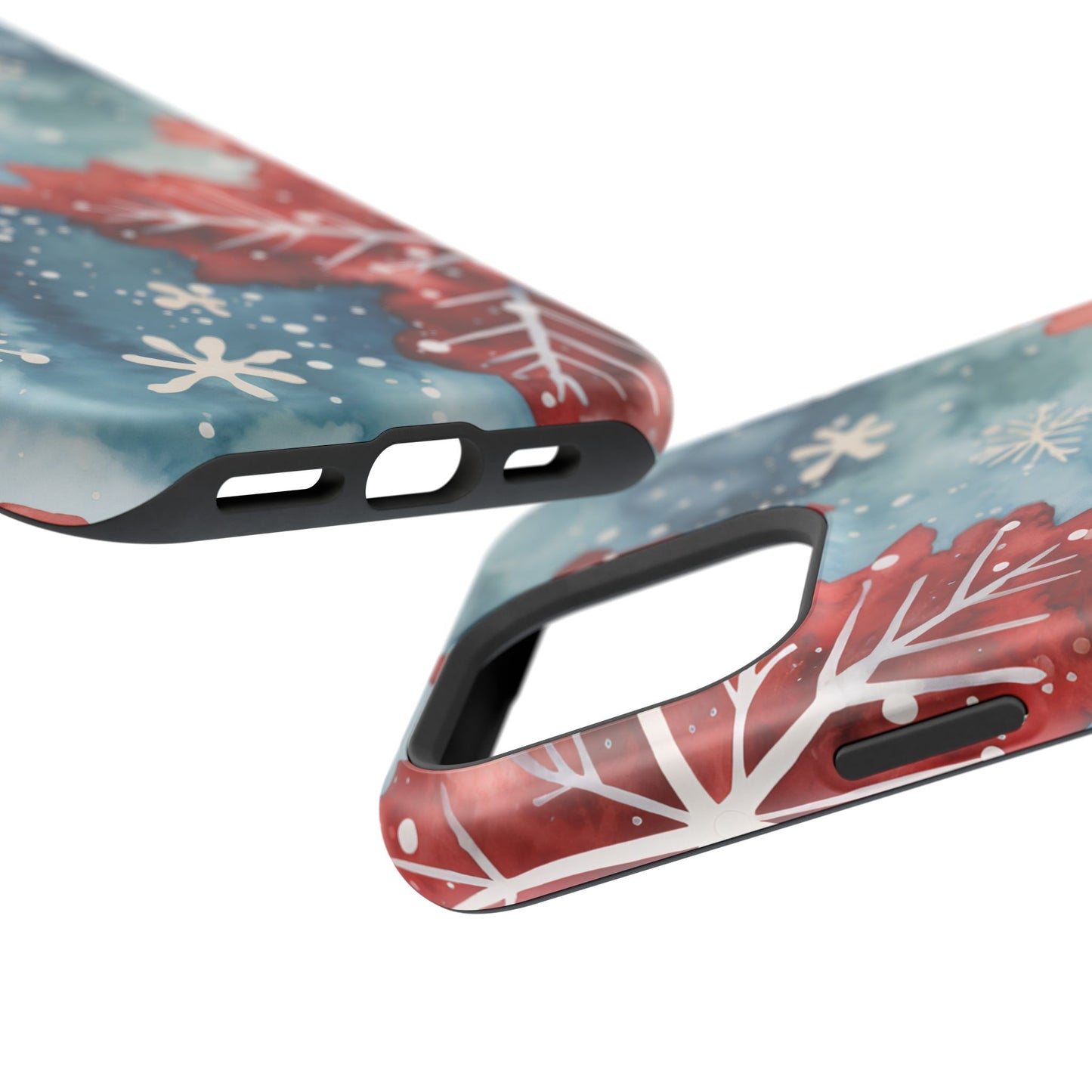 Crimson Snowflake Charm – MagSafe iPhone Case