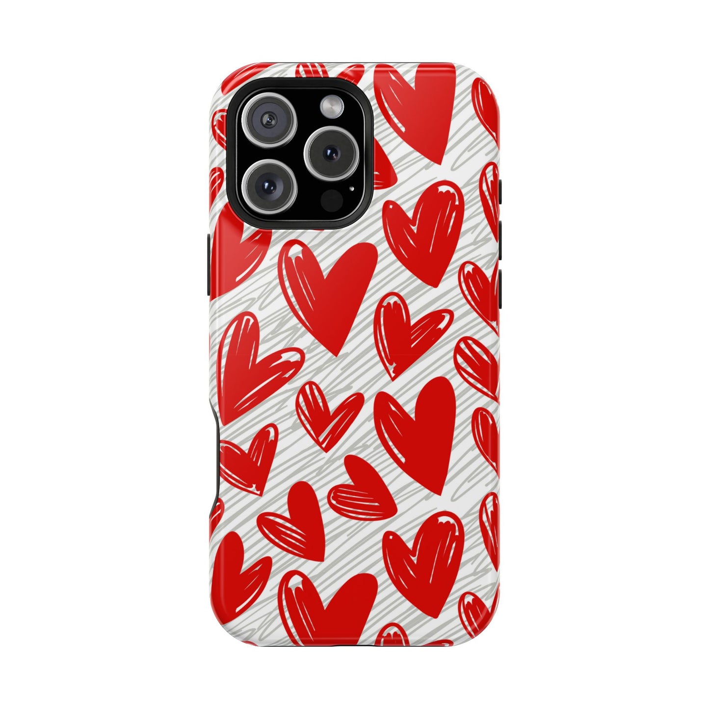 MagSafe Case: Whimsical Heart Doodle