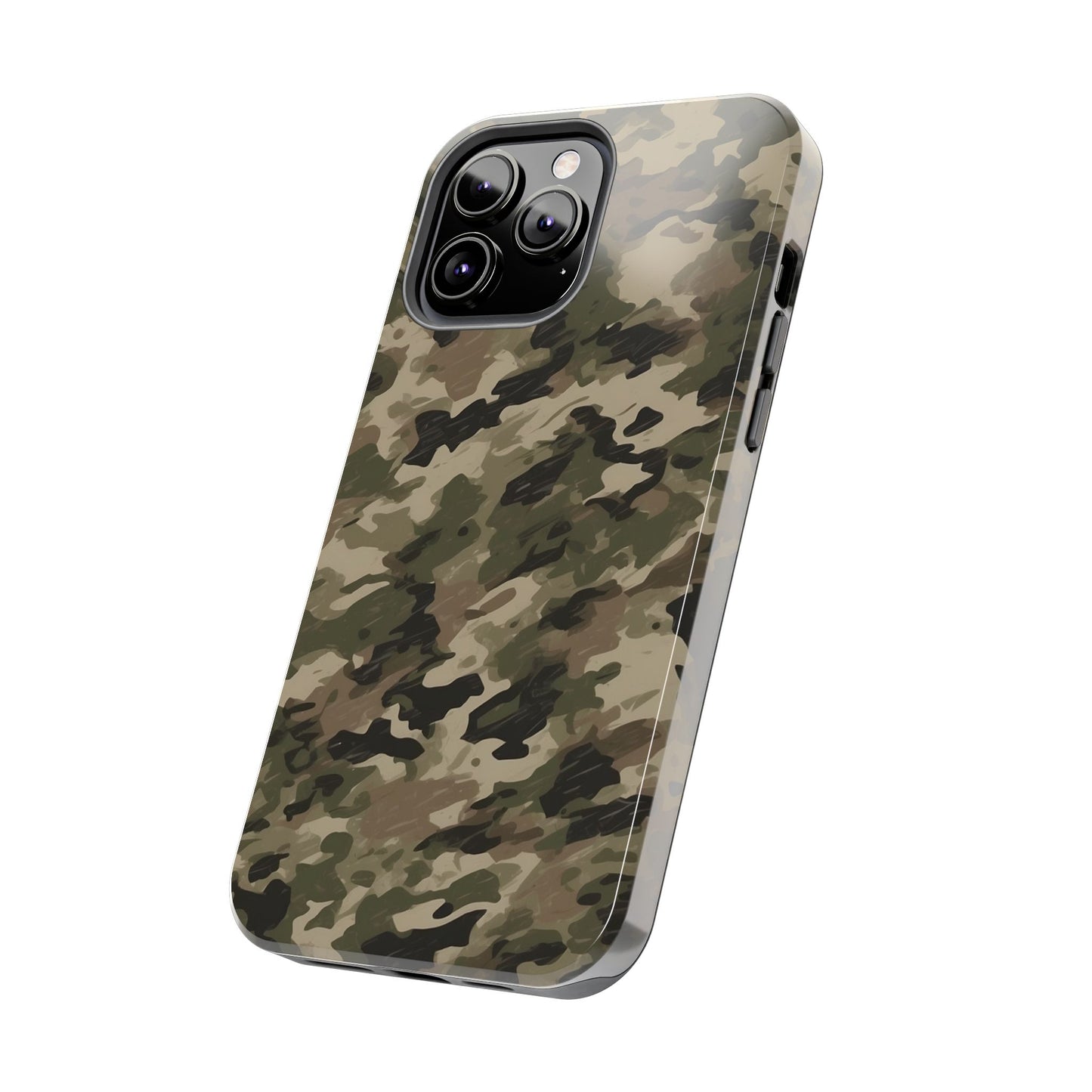 Classic Light Brown Camouflage – Durable iPhone Case with Timeless Design