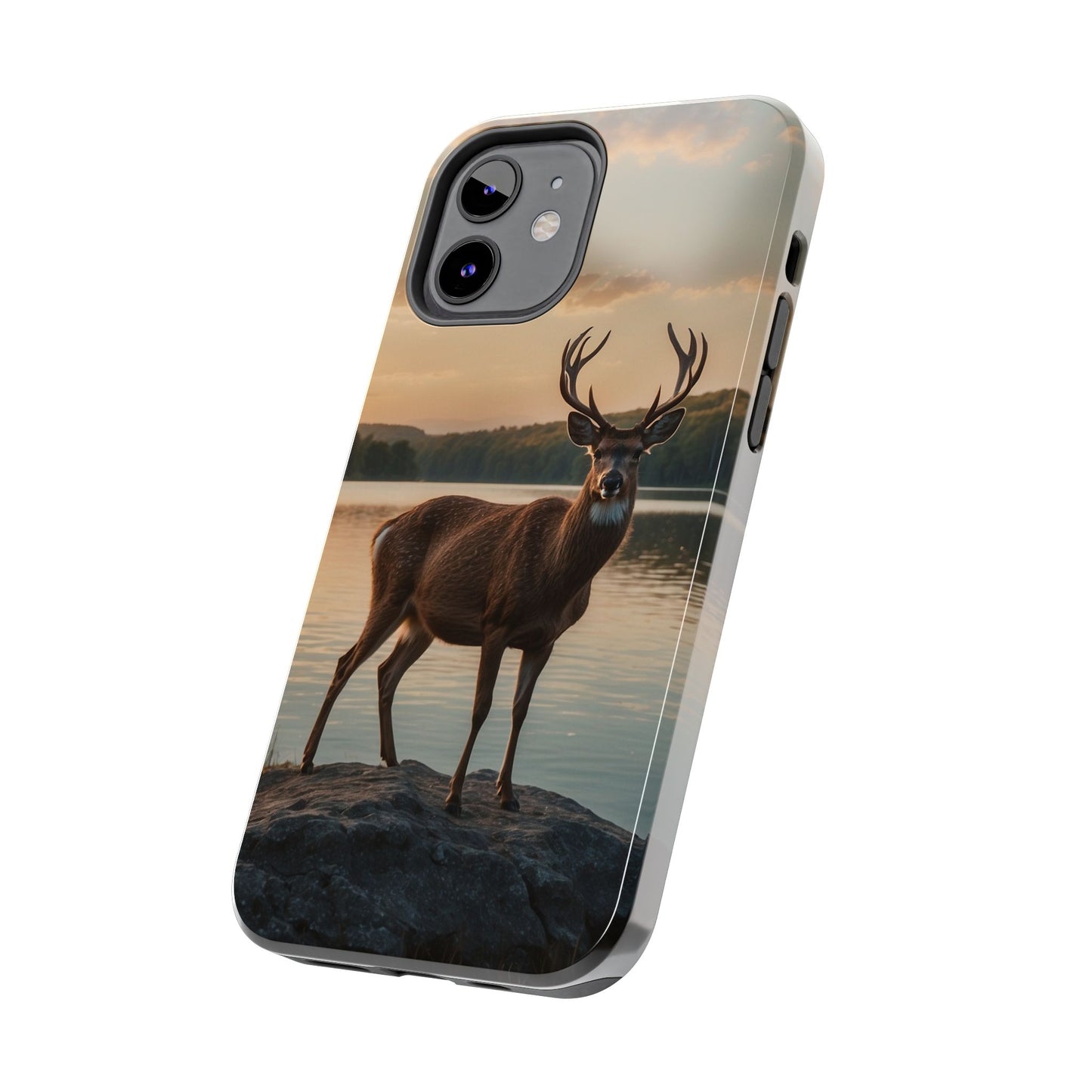 Majestic Stag at Sunset – iPhone Case