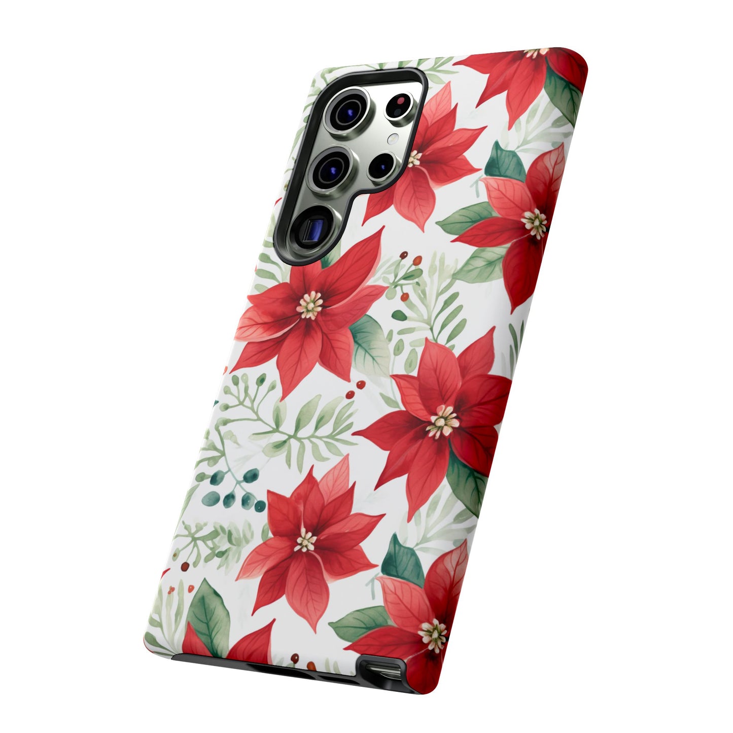 Festive Poinsettia Holiday Pattern – Samsung Galaxy Series Case