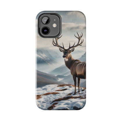 Alpine Majesty: Stag in Snow – iPhone Case