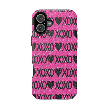 XOXO Glitter Hearts MagSafe Case