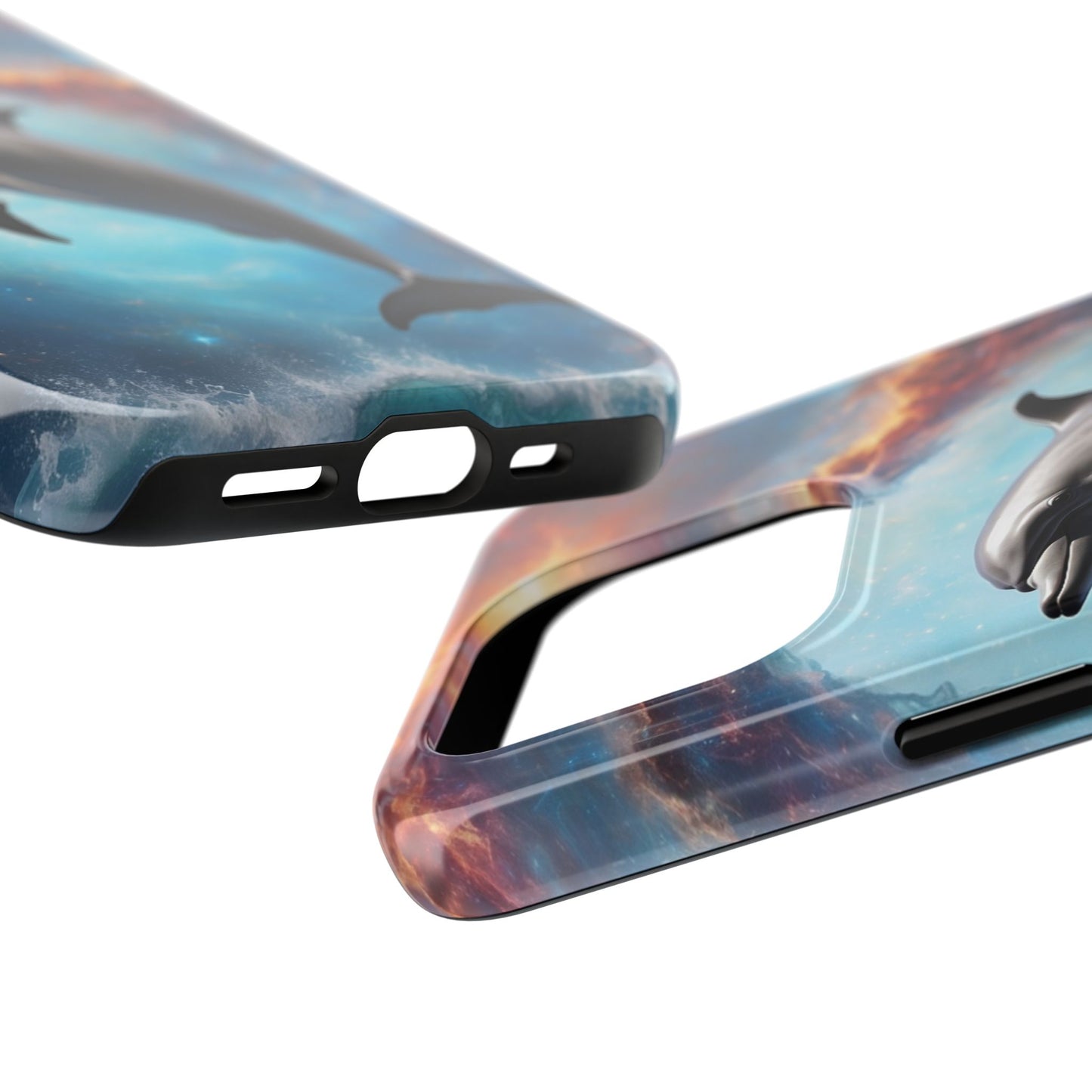 Cosmic Dolphin Space Vibes - iPhone Case