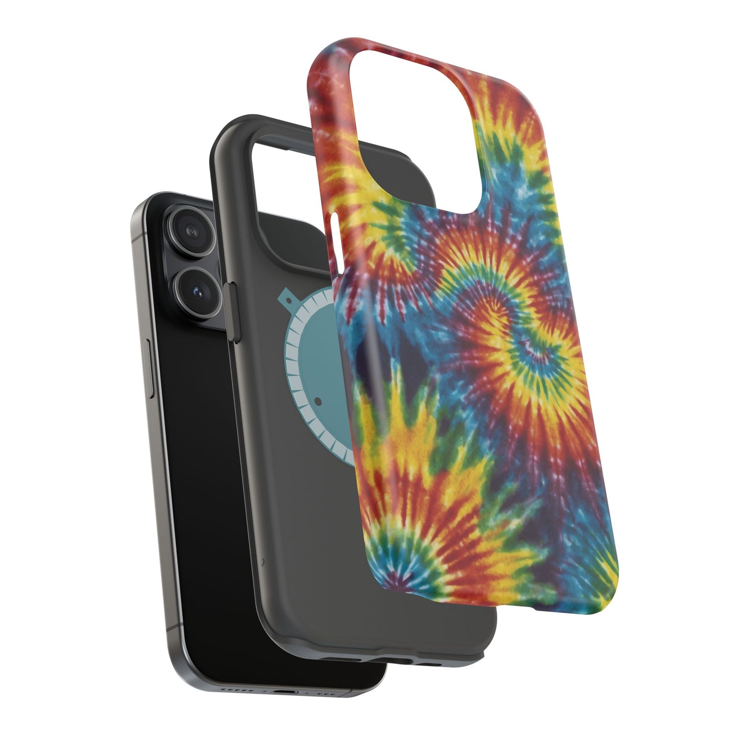 Retro Rainbow Tie-Dye MagSafe Case – Swirl Design