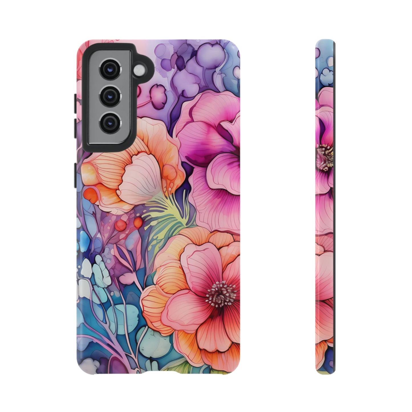 Bright Watercolor Floral Splash iPhone Series Case – Bold Artistic Design