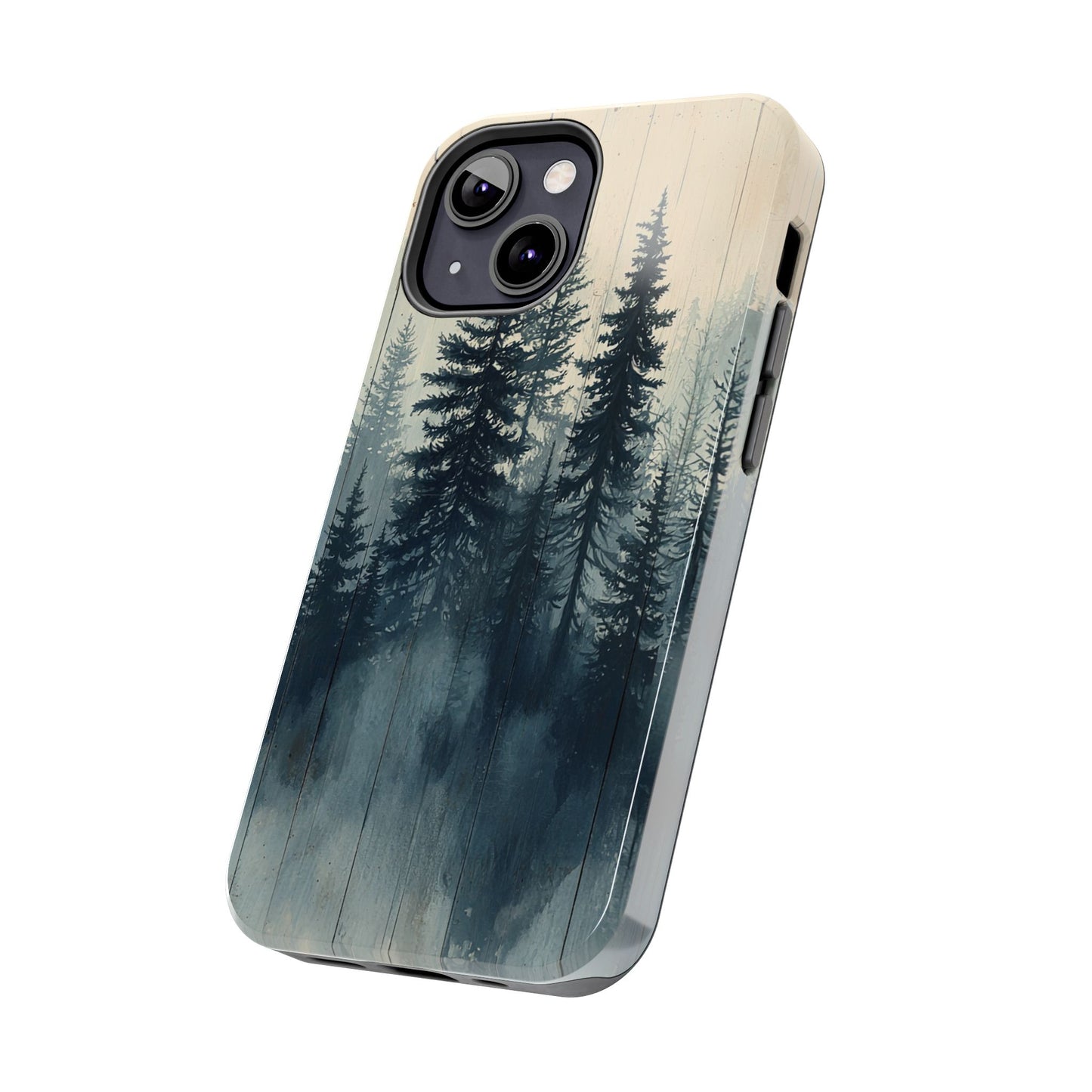 Misty Forest Wood iPhone Case - Nature-Inspired Protective Cover