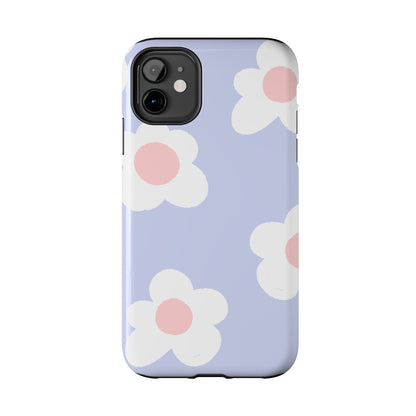 Retro Daisy Pastel Tough iPhone Case – Durable Design with Soft Matte Finish