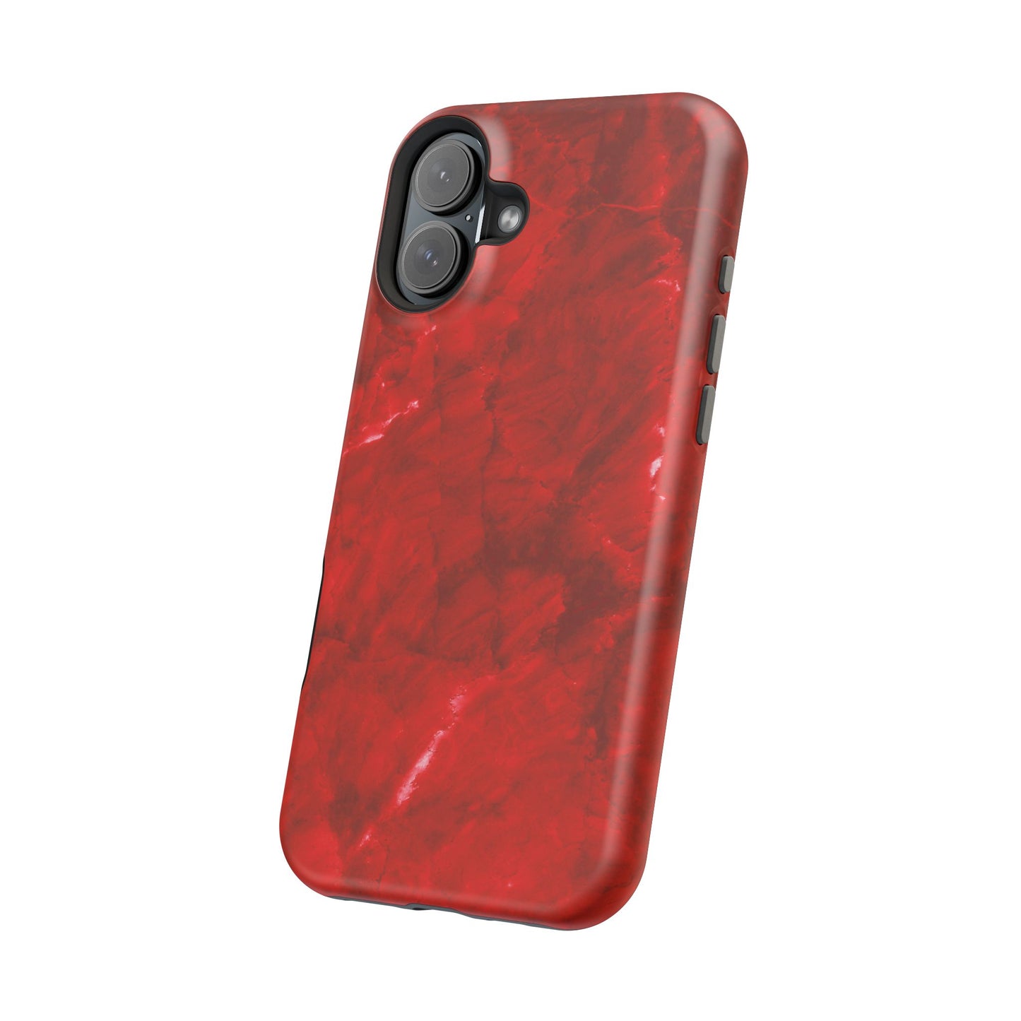 Bold Red Marble MagSafe iPhone Case – Luxe Design Meets Magnetic Precision