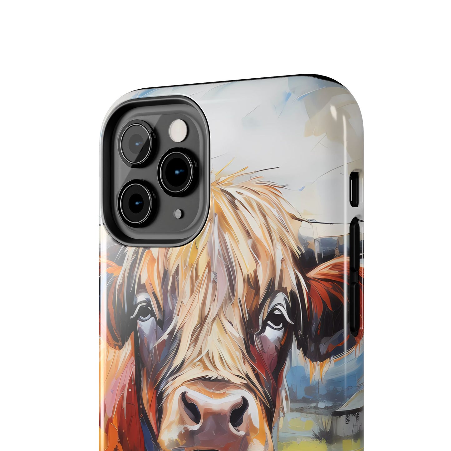 Cute Western Phone Case | Highland Cow | Robust Rocky Mountain-Inspired | Expressionism | Fresco