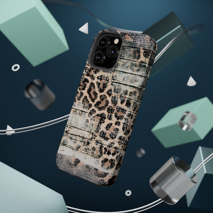 Rustic Leopard Wood Print - MagSafe iPhone Series Case