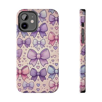 Pastel Bow iPhone Case - Cute Girly Pattern Protective Cover