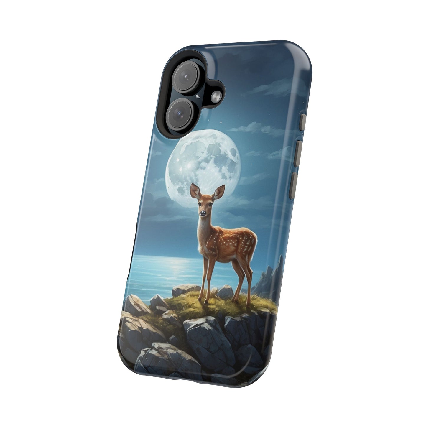 Enchanted Fawn Under the Moonlit Sky MagSafe iPhone Case